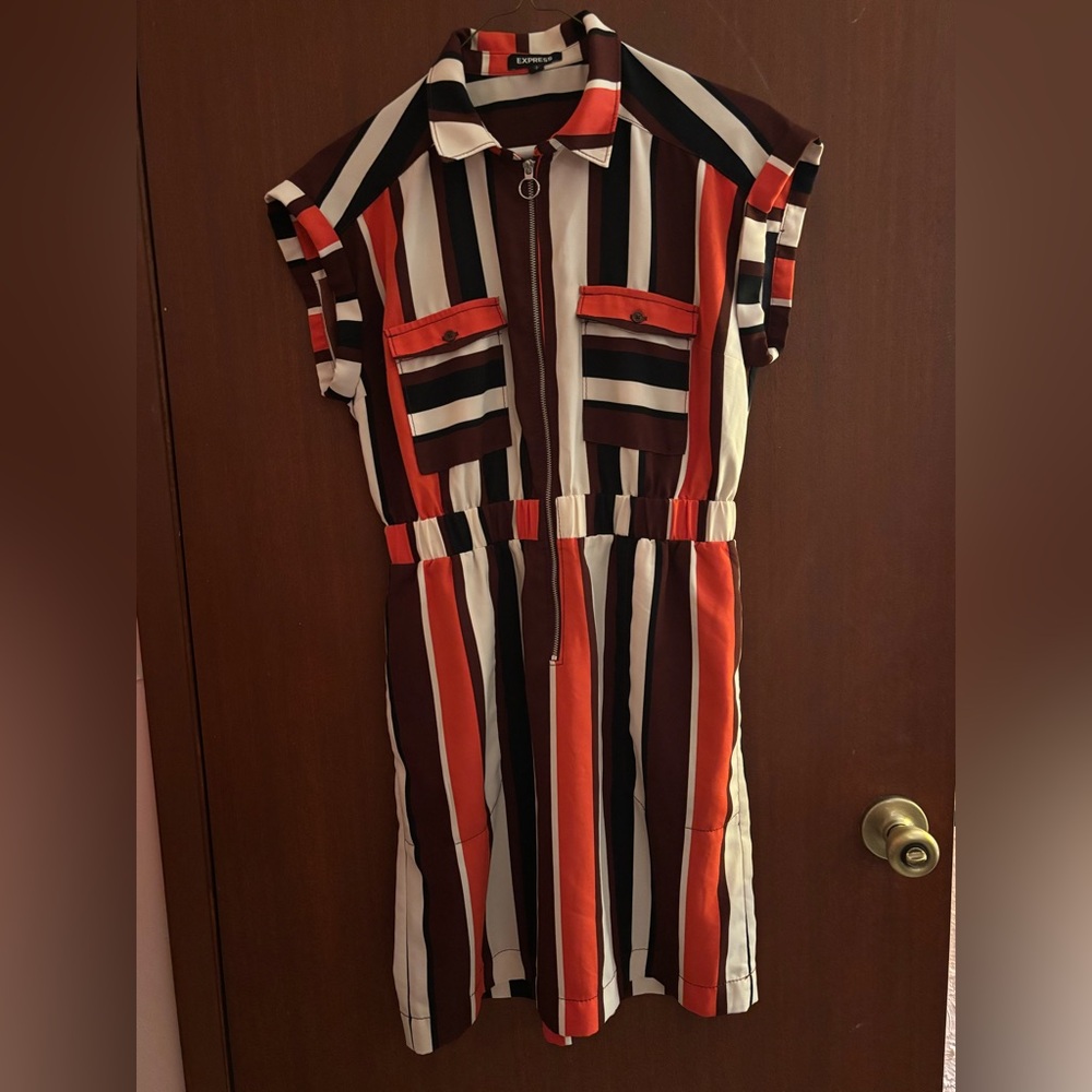 Express Vibrant Striped Dress